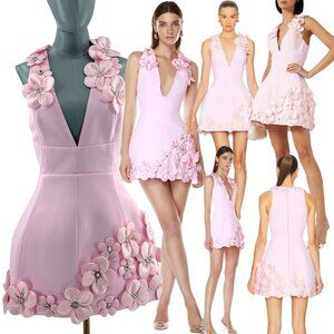 🆕 BRONX & BANCO 🧿 NWOT Estelle Floral Mini Dress, Blush Pink - Sz S US 4